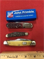 3 John Primble pocket knives