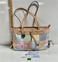 Gorgeous Dooney & Bourke Pastel Striped Patchwork