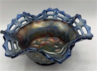 MARKED FENTON BLACKBERRY CARNIVAL GLASS