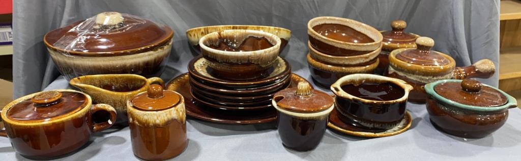 Multiple Brand Brown Drip Dinnerware Pieces