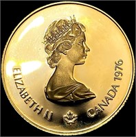 1976 Canada Olympic .5002oz Gold $100 GEM PROOF
