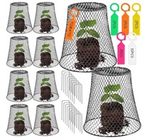 Dukelai 10 Pieces Chicken Wire Plant Covers 9×9in