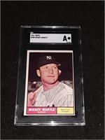 1961 Topps Mickey Mantle SGC Graded Yankees