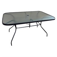 Alcove Arrowhead 50 x 33 inch glass top table,