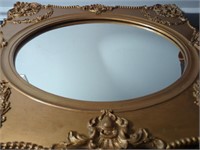 Antique Gilded Frame Mirror 27x23"