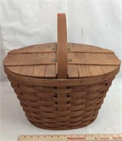 Woven Wood Picnic Basket