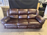 Reclining Brown Leather Couch