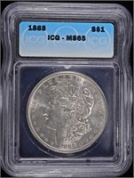 1888 MORGAN DOLLAR ICG MS65