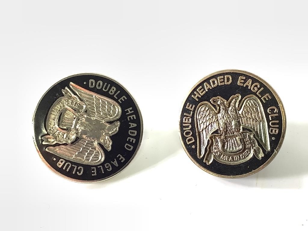 2 Pins Double Headed Eagle Club