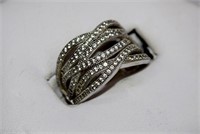 .925 Silver Lafonn Ring w Simulated Diamonds