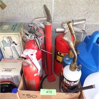 FIRE EXTINGUISHERS, PROPANE TORCHES (ALL UNTESTED)