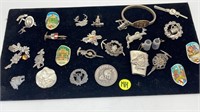 26PC LOT OF GERMAN PINS BUTTONS BADGES CHARMS