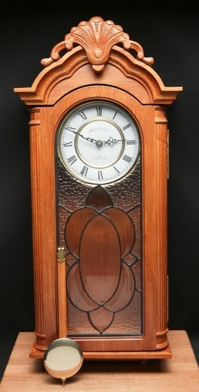 Vintage Boston Clock Co. Pendulum Wall Clock