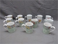 12 Assorted Corelle & Gibson Floral Mugs