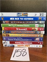 DVD's Ice Age Spiderman Happy Feet Incredibles