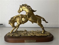 Limited Ed 'The Challenge' Bronze Horse Sculpture