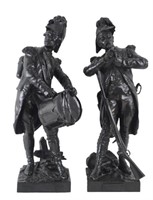 Henri Etienne Dumaige  (1830-1888) Pair of Bronzes