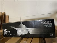 New 52 in. Roboto Modern Forms Smart Fan White