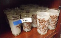 Swanky Swig Tumblers Brown Roses