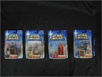 4 STAR WARS ACTION FIGURES IN PACKAGES