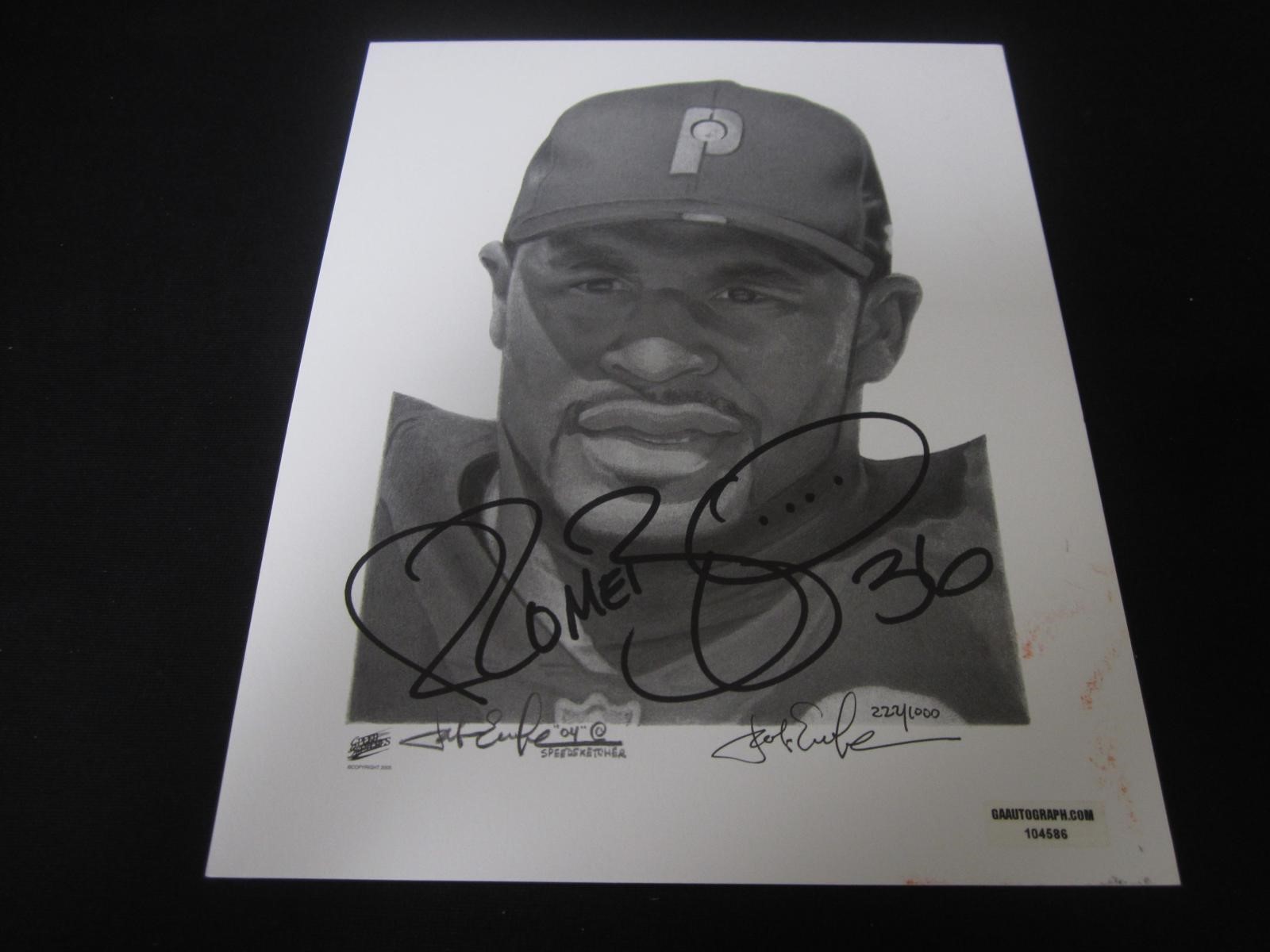 Jerome Bettis Signed Hand Numbered Sketch GAA COA