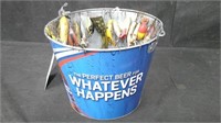 BUDLIGHT BUCKET WITH VINTAGE LURES