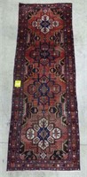 ZANJAN HAND KNOTTED WOOL RUNNER 9'7" X 3'4"