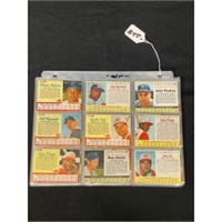 (99) 1960's Post Cereal Estate Baseball Cards