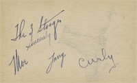 Three Stooges signed postcard