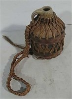 Stoneware Jug Wrapped In Leather