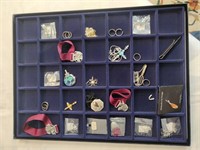 Jewelry Display with Sterling Contents