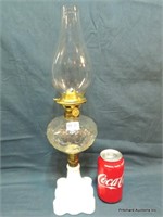 Antique Milkglass Base Oil Lamp