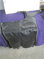 leather motorcycle chaps Large