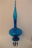 Vintage Blenko Turquoise Decanter(R3)