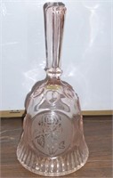 6" Pink Glass Bell