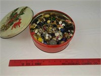 Container of miscellaneous buttons