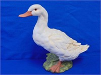 Large Porcelain Bisque Duck Figure