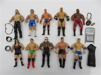 Assorted WWE/WWF Titan Tron + More Figure Lot (10)