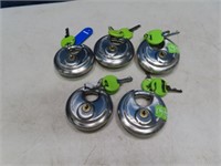 (5) Cylinder Padlocks Locks