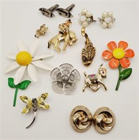 (N) vtg Brooches, Clip-on Earrings and Cuff Links
