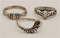(P) Sterling Silver Rings (sizes 6.5 and 7) (6.7