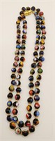 (N) Murano Millefiori Glass Bead Necklace (24"