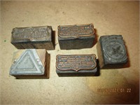 Old Vtg. Wooden Block Stamps