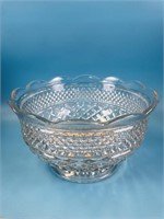 Vintage Wexford Footed Pressed Glass Bowl