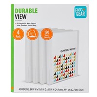 R3688  Pen+Gear 1/2" D-Ring Binders, Black, 4 Coun