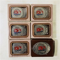 6 1987 Michigan Sesquicentennial Belt Buckles,