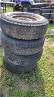 (4) 235/75/15 Tires and Steel Rims