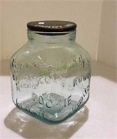 Glass canister jar for cookies, candies, snacks