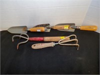 5 hand-held garden tools