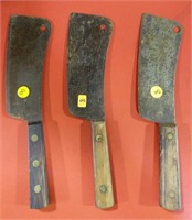3 Meat Cleavers with 7 inch blades